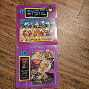 Lot of 2 Renaissance Music For Brass & Royal Brass Music Vinyl Sealed NOS